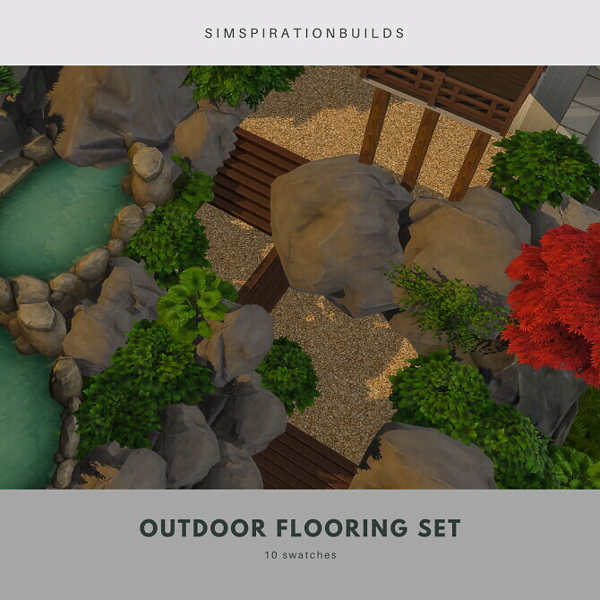 Sims 4 Outdoor flooring set at Simspiration Builds