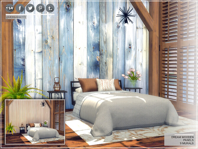 Sims 4 Dream Wooden Panels MURALS by Moniamay72 at TSR