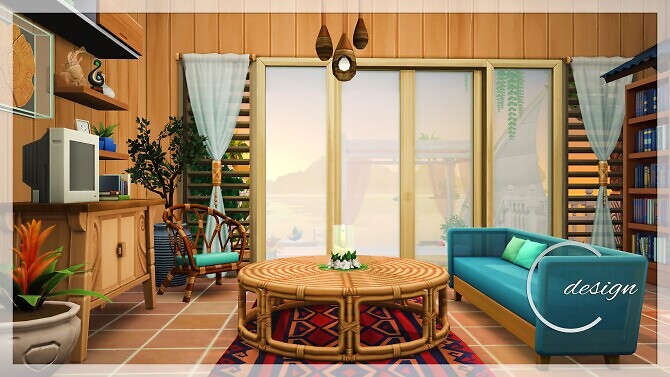 Sims 4 Tiny Beach Bungalow at Cross Design