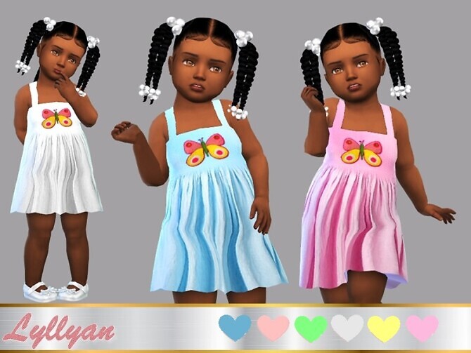 Sims 4 Dress Anna baby by LYLLYAN at TSR