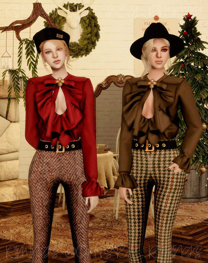 Sims 4 Happy Christmas Suit Set at RIMINGs