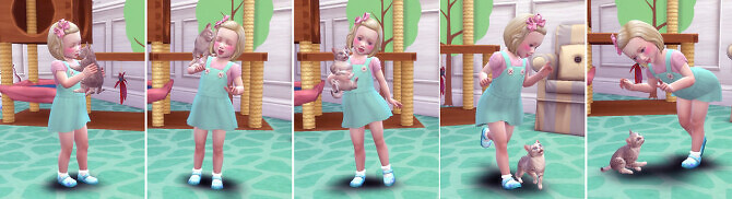 Sims 4 Toddler & Kitten Pose 2 at A luckyday