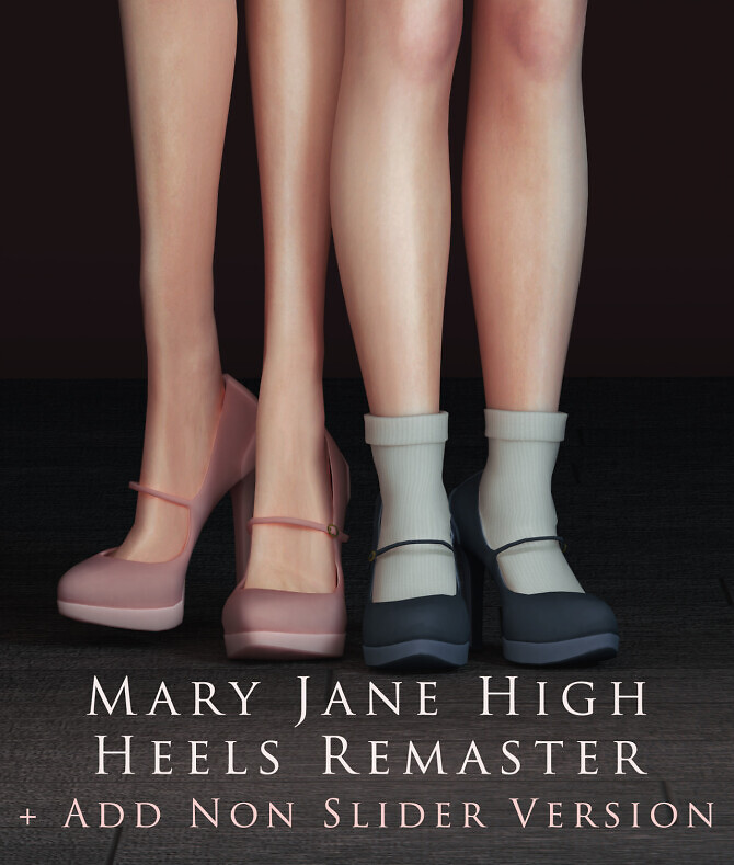 Sims 4 Mary Jane High Heels REMASTER at Astya96