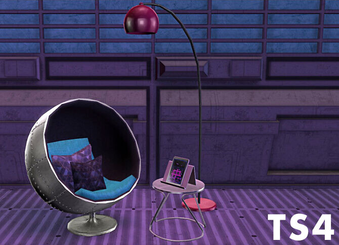 Sims 4 Futuristic livingroom set at Riekus13