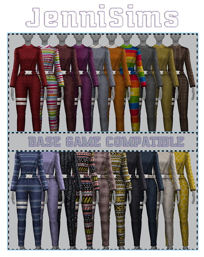 Sims 4 BASE GAME COMPATIBLE Jumpsuit at Jenni Sims