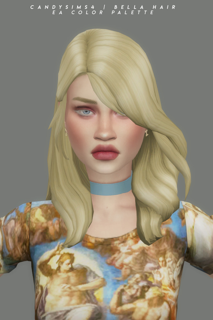 BELLA HAIR at Candy Sims 4 » Sims 4 Updates