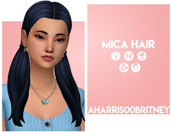 Sims 4 Mica Hair at AHarris00Britney