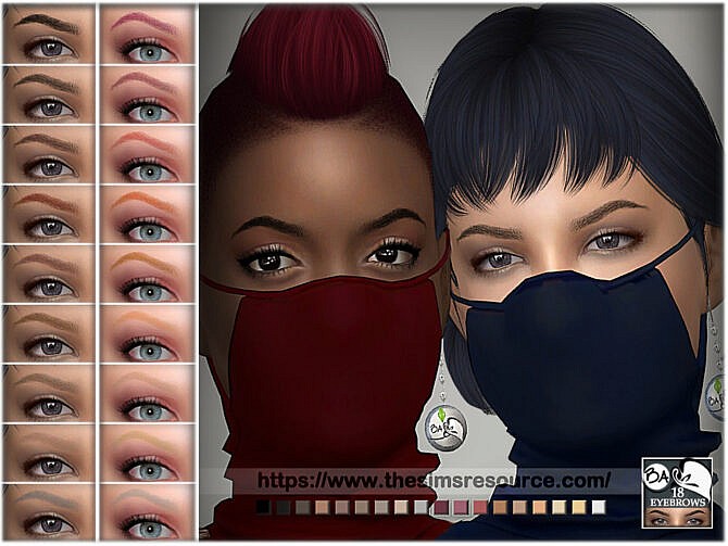 Sims 4 Eyebrows 18 by BAkalia at TSR