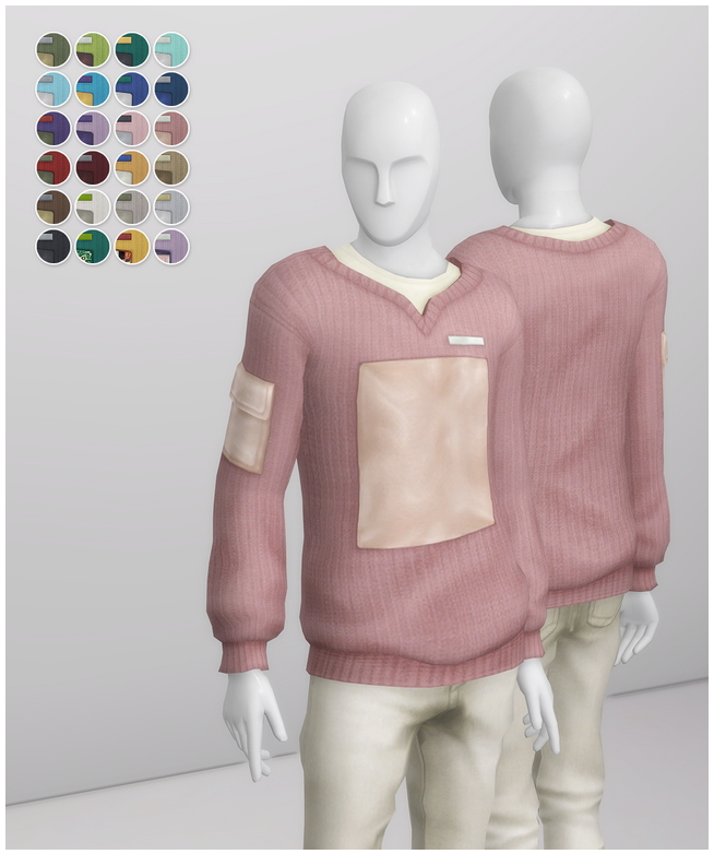 Sims 4 Basic sweater V M at Rusty Nail