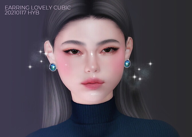 Sims 4 LOVELY CUBIC EARRINGS at Hayanbom
