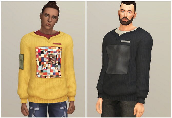 Sims 4 Basic sweater V M at Rusty Nail