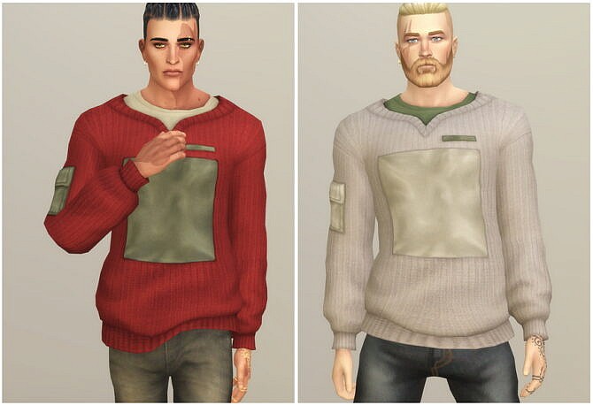 Sims 4 Basic sweater V M at Rusty Nail