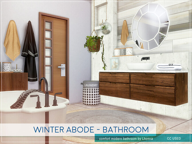 Sims 4 Winter Abode Bathroom by Lhonna at TSR