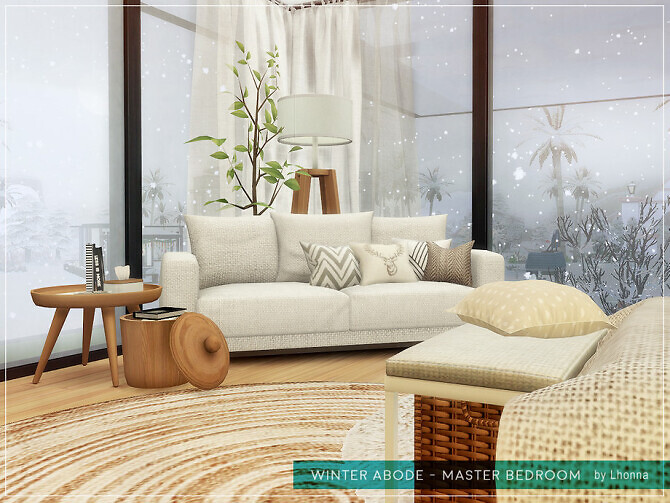 Sims 4 Winter Abode Master Bedroom by Lhonna at TSR