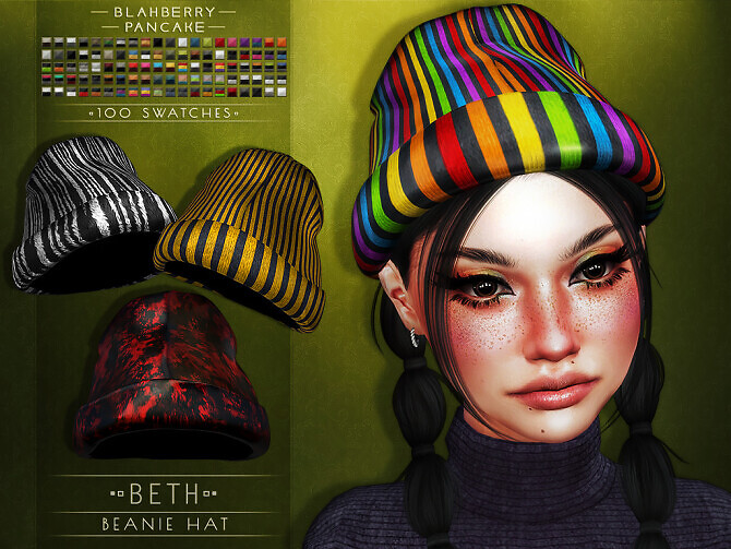 Sims 4 Beth Beanie Hat at Blahberry Pancake