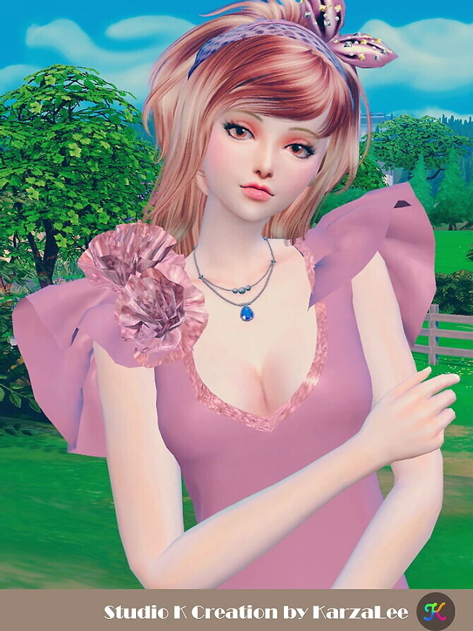 Sims 4 V neck Short Dress at Studio K Creation