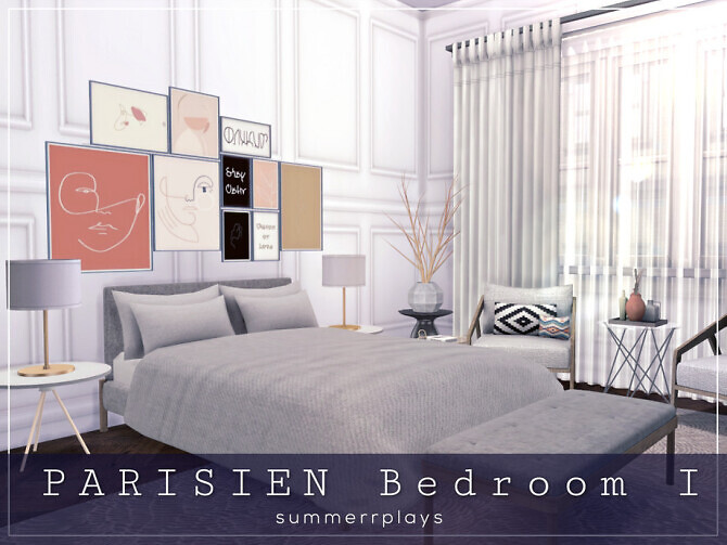 Sims 4 Parisien Bedroom I by Summerr Plays at TSR