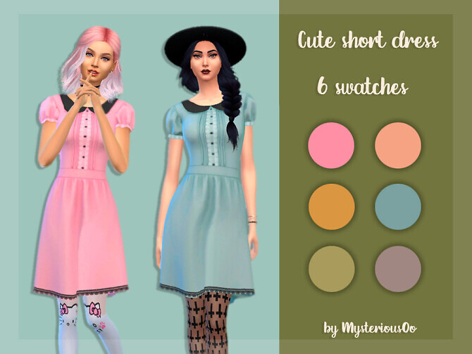 Sims 4 Cure short dress by MysteriousOo at TSR