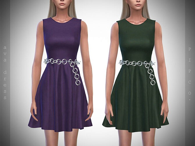 Sims 4 Ava Dress by Pipco at TSR