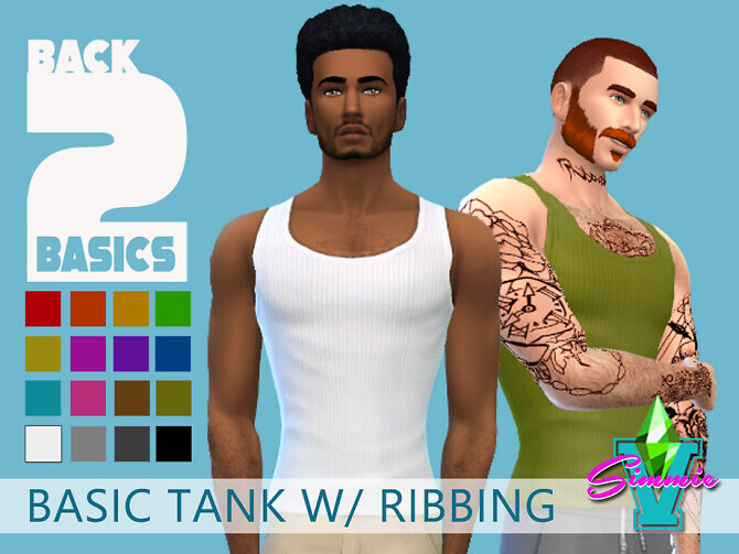 Sims 4 B2B Ribbed Tank by SimmieV at TSR