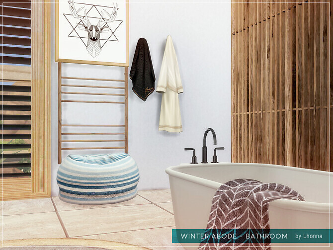 Sims 4 Winter Abode Bathroom by Lhonna at TSR