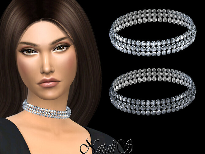 Sims 4 Crystal short necklace by NataliS at TSR
