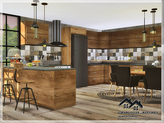 Sims 4 CHARLOTTE Kitchen by marychabb at TSR