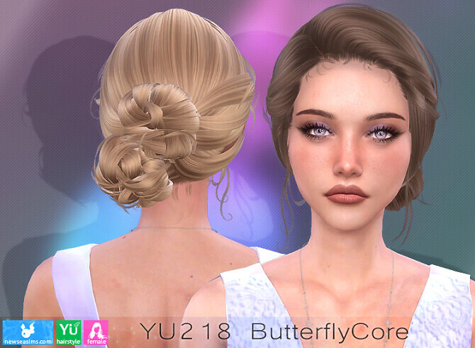 Sims 4 YU218 ButterflyCore hair (P) at Newsea Sims 4