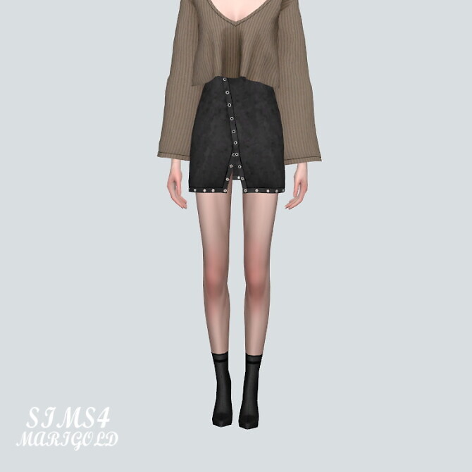 Sims 4 Stud Mini Skirt S1 at Marigold
