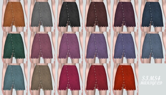Sims 4 Stud Mini Skirt S1 at Marigold