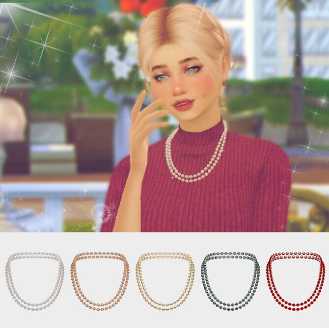 Sims 4 Camille Outfit + Necklace at Daisy Pixels