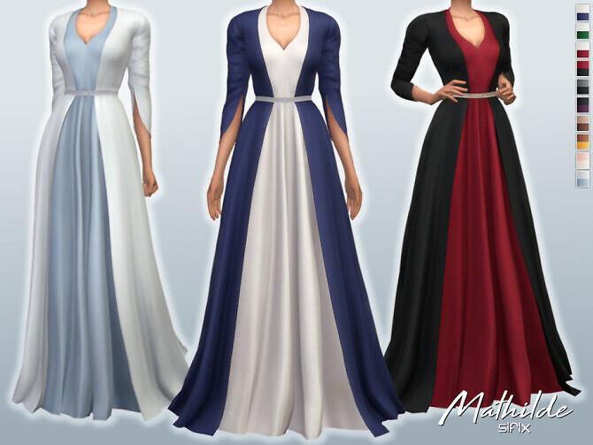 Sims 4 Mathilde Dress by Sifix at TSR
