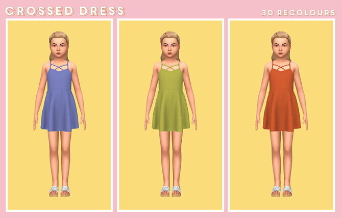 Sims 4 Crossed dress at Midnightskysims