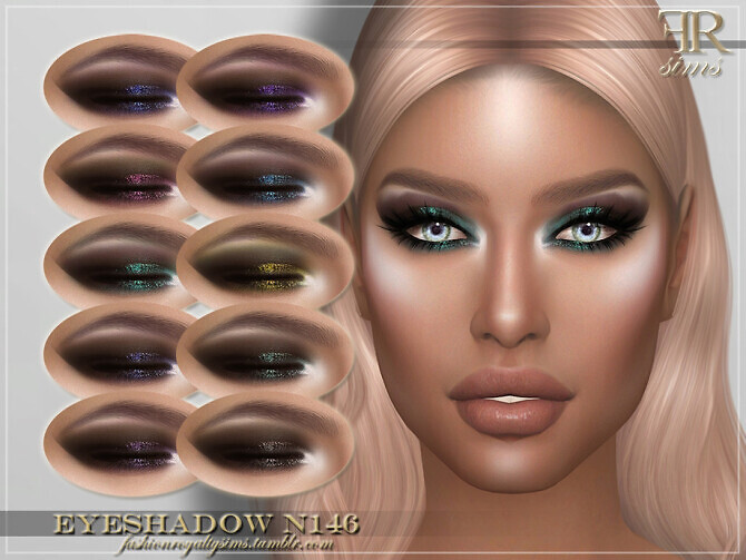 Sims 4 FRS Eyeshadow N146 by FashionRoyaltySims at TSR