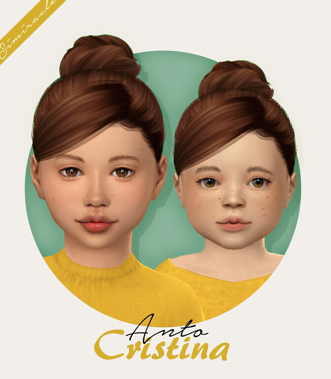 Sims 4 Anto Cristina hair for kids and toddlers at Simiracle