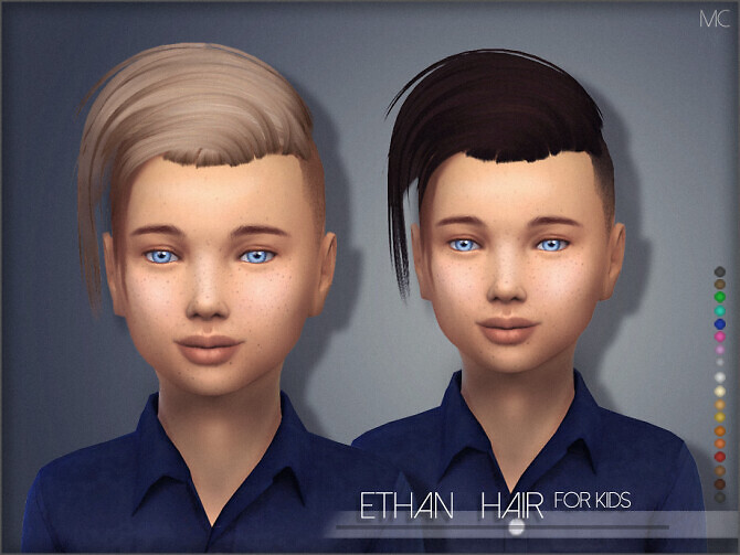 Sims 4 Ethan Hair for Kids by Mathcope at TSR