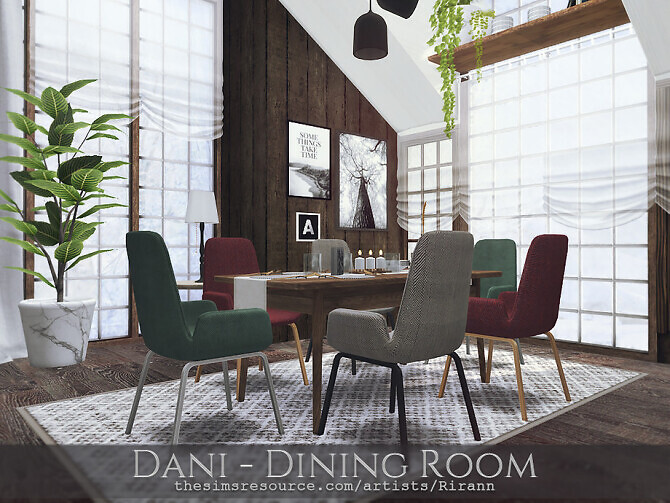 Sims 4 Dani Dining Room by Rirann at TSR