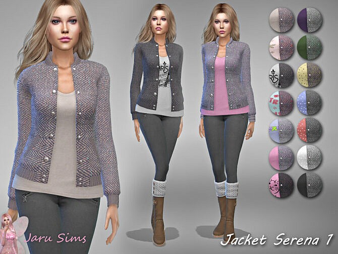 Sims 4 Jacket Serena 1 by Jaru Sims at TSR