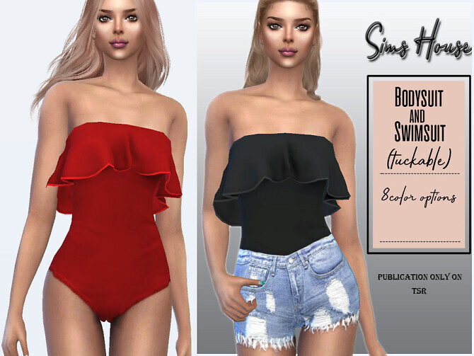 Sims 4 Swimsuit and Bodysuit 2 (tuckable) by Sims House at TSR