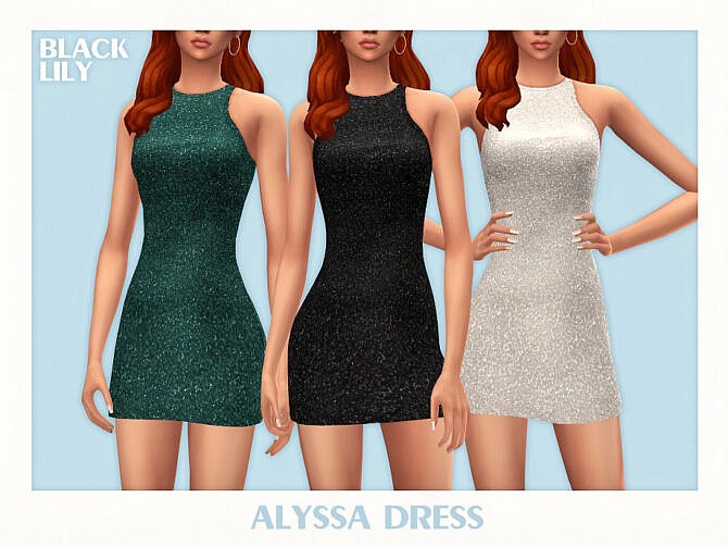 Sims 4 Alyssa Dress by Black Lily at TSR