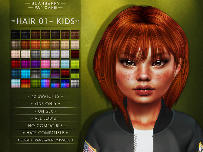 Sims 4 HAIR 01 at Blahberry Pancake