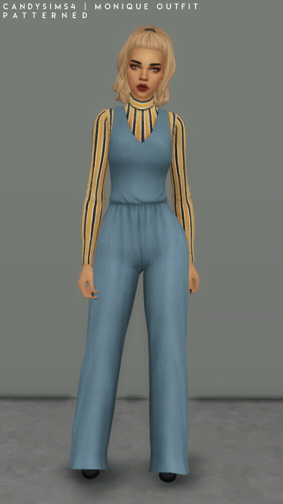 Sims 4 MONIQUE OUTFIT at Candy Sims 4