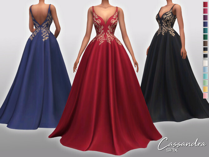 Sims 4 Cassandra Dress by Sifix at TSR