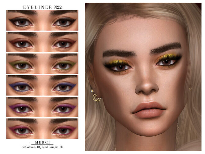 Sims 4 Eyeliner N22 by Merci at TSR