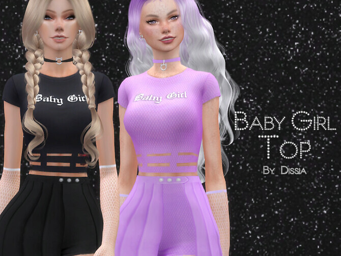 Sims 4 Baby Girl Top by Dissia at TSR