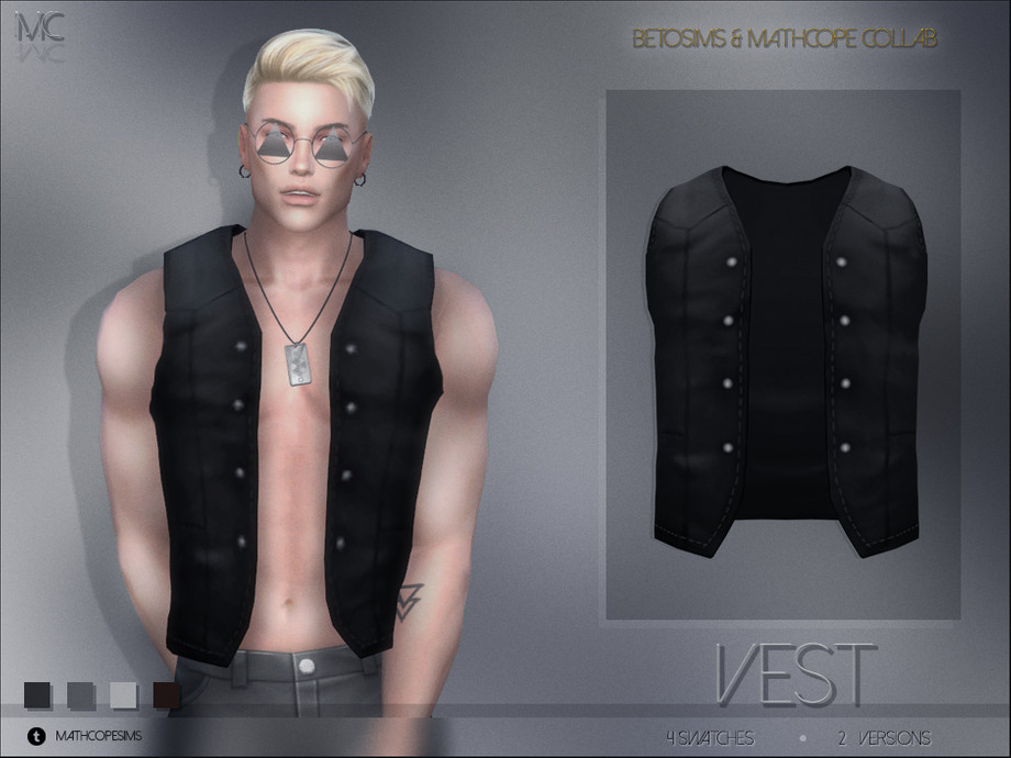 Biker Vest By Mathcope At Tsr Sims 4 Updates 9396