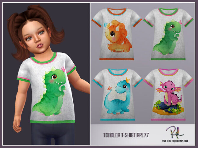 Sims 4 Toddler Girl T Shirt RPL77 by RobertaPLobo at TSR