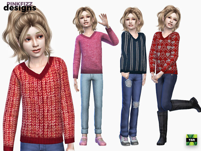 Sims 4 Cute Sweater by Pinkfizzzzz at TSR