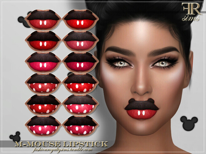 Sims 4 FRS M Mouse Lipstick by FashionRoyaltySims at TSR