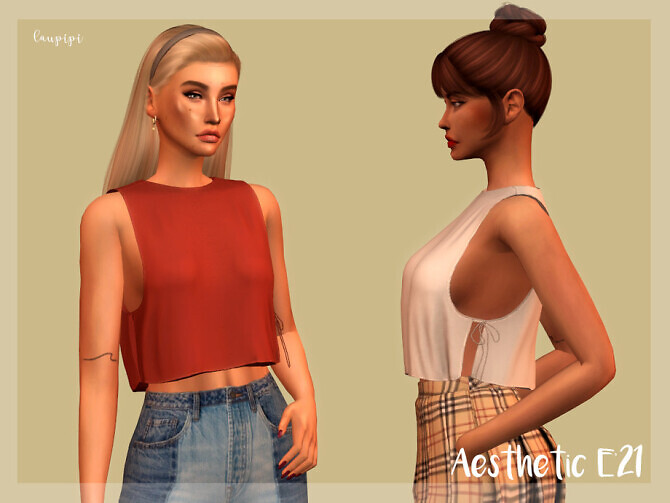 Sims 4 Side Slit Top TP379 by laupipi at TSR